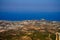 Panorama of Northen Cyprus from the top of Saint Hilarion Castle, Kirenia, Northen Cyprus