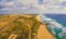 Panorama of ocean coastline and Bass Highway.