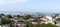 Panorama of Odessa city. View from the balcony of restaurant Oblaka