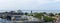 Panorama of Odessa city. View from the balcony of restaurant Oblaka