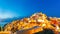 Panorama of Oia at sunset, Santorini, Greece