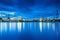 Panorama of Oil refinery with reflection