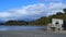 Panorama of Okarito Lagoon, New Zealand