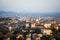 Panorama of the Old Bergamo city Citta Alta, Italy