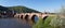 Panorama of old bridge in Heidelberg, Germany