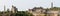 Panorama of Old Calton Cemetery and Regent Gardens in Edinburgh, Scotland