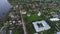 Panorama of the old city aerial video. Kargopol, Russia