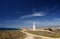 Panorama of old lighthouse near the city of New Paphos ,Cyprus