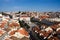 Panorama of old Lisbon with orange roofs