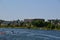 Panorama of Old Mill District in Summer at the Deschutes River in the City of Bend, Oregon