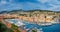 Panorama of Old Port of Nice with yachts, France