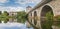 Panorama of the old stone bridge in Limburg an der Lahn