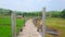 Panorama of old Su Tong Pae Bamboo Bridge, Thailand