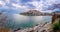 Panorama of Old town of Kavala, East Macedonia and Thrace, Greece