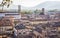 Panorama of old town Lucca, Italy