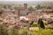 Panorama of the old town of Marostica famous for the Chess Square.