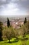 Panorama of the old town of Marostica famous for the Chess Square.