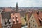 Panorama of the Old Town of Nuremberg, Franconia, Bavaria
