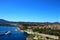 Panorama of the old town. Old town and sea view. Ionian sea