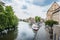 Panorama of the Old Town pier architecture in Bamberg, Bavaria, Germany