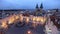 Panorama of Old Town square in the evening, Prague