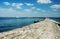 Panorama of old Vorontsov Lighthouse in Odessa bay, Ukraine