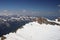 Panorama opening from Kitzsteinhorn, Ski resort slope, Kaprun, Austria