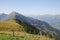 Panorama opening from Kreuzkogel mountain. Grossarltal, Austria