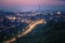 Panorama of Oradea at evening