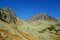 Panorama of Orla Perc, the most difficult hiking trail in Tatry mountains, Zakopane, Poland