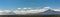 Panorama with the Osorno and Calbuco volcanoes near Puerto Varas