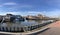 Panorama from the oude buitenhaven a canal in Harlingen