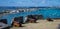 Panorama over the French Caribbean island of St Martin