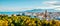 Panorama over the Malaga city and port