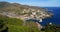 Panorama over Mediterranean coast in France