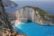 A panorama over Shipwreck Bay, Zante