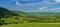 Panorama over typical english or welsh farming country