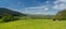 Panorama over typical english or welsh farming country