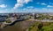 Panorama overlooking the New Bridge over the Elbe, Hamburg and the Elbe