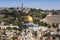 Panorama overlooking the Old city of Jerusalem, Israel,