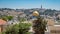 Panorama overlooking the Old city of Jerusalem timelapse, Israel, including the Dome of the Rock