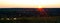 panorama overlooking the village and the dying sun at sunset