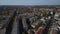 panorama overview east berlin Weissensee city Beautiful aerial view flight drone