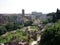 Panorama of the Palatinum of Rome in Italy.