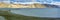 Panorama of Pangong Lake with mountain and blue sky, Leh Ladakh,India