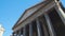 Panorama of Pantheon with large granite Corinthian columns, ancient architecture