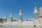 Panorama of Parc de l`Espanya Industrial in summer day