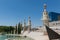 Panorama of Parc de l`Espanya Industrial in summer day. In the b