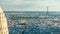Panorama of Paris timelapse, France. Top view from Sacred Heart Basilica of Montmartre Sacre-Coeur .