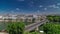 Panorama of Paris timelapse. View from Arab World Institute Institut du Monde Arabe building. France.